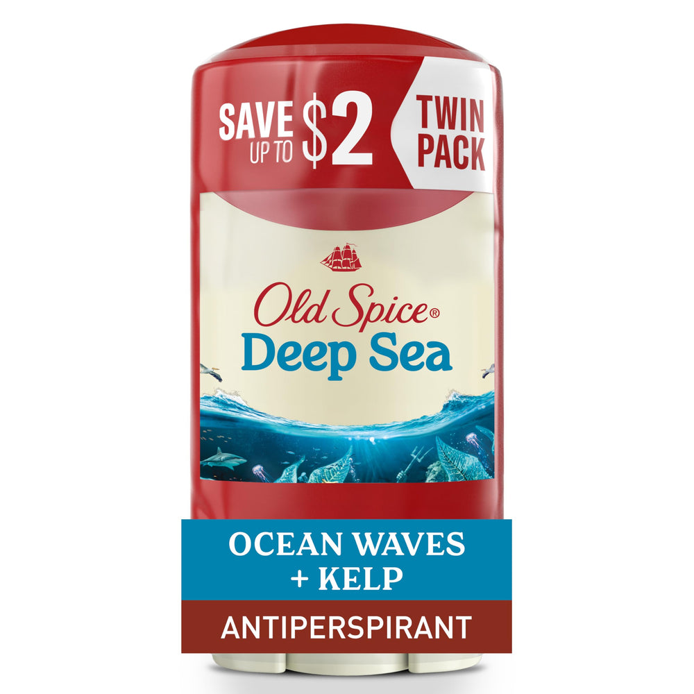 Old Spice Dry Feel antiperspirant en flacon pack de 2 pour une fraîcheur continue.