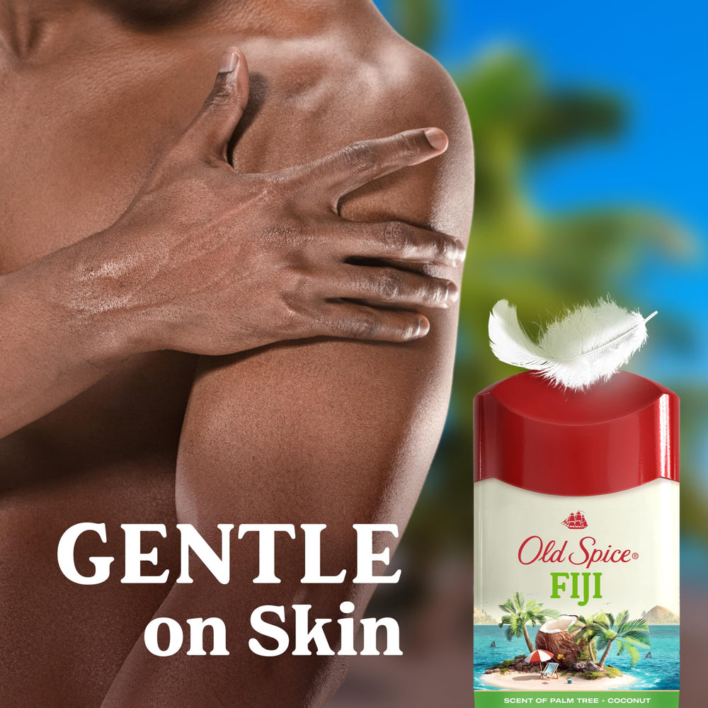 Old Spice Fiji, application quotidienne, parfum frais inspiré des tropiques.