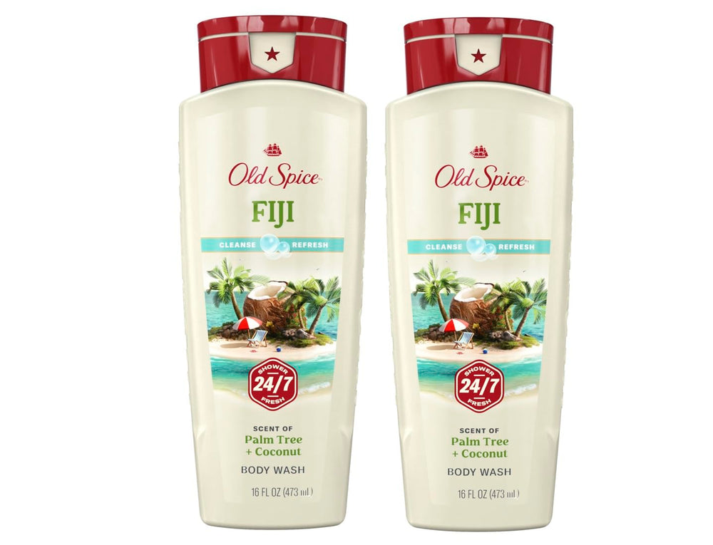 Old Spice Fresher Fiji: bouteille parfum coco et bois tropical pour une fraîcheur durable