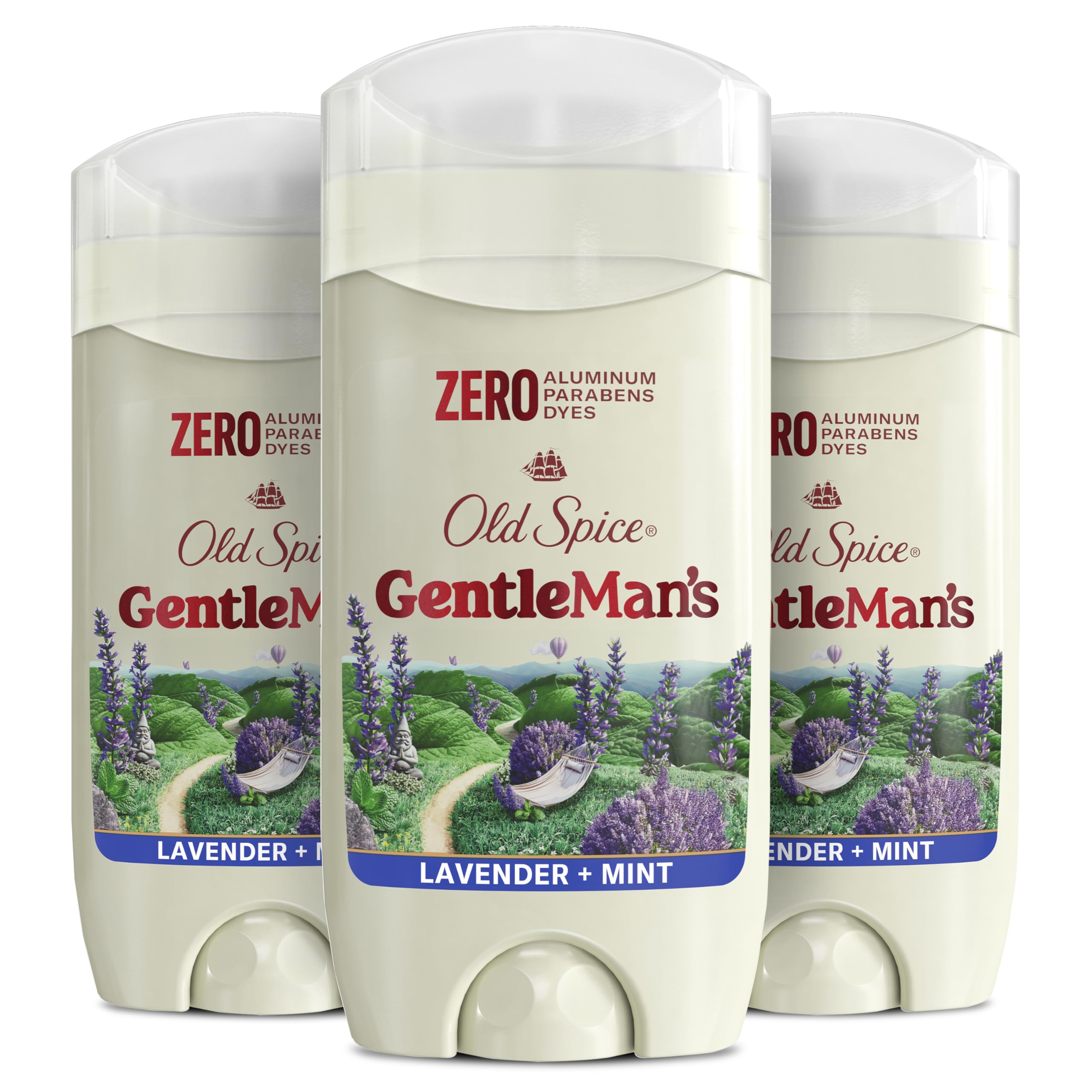 Old Spice GentleMan's Déodorant pack-3 emballage pratique et prêt à l'emploi.