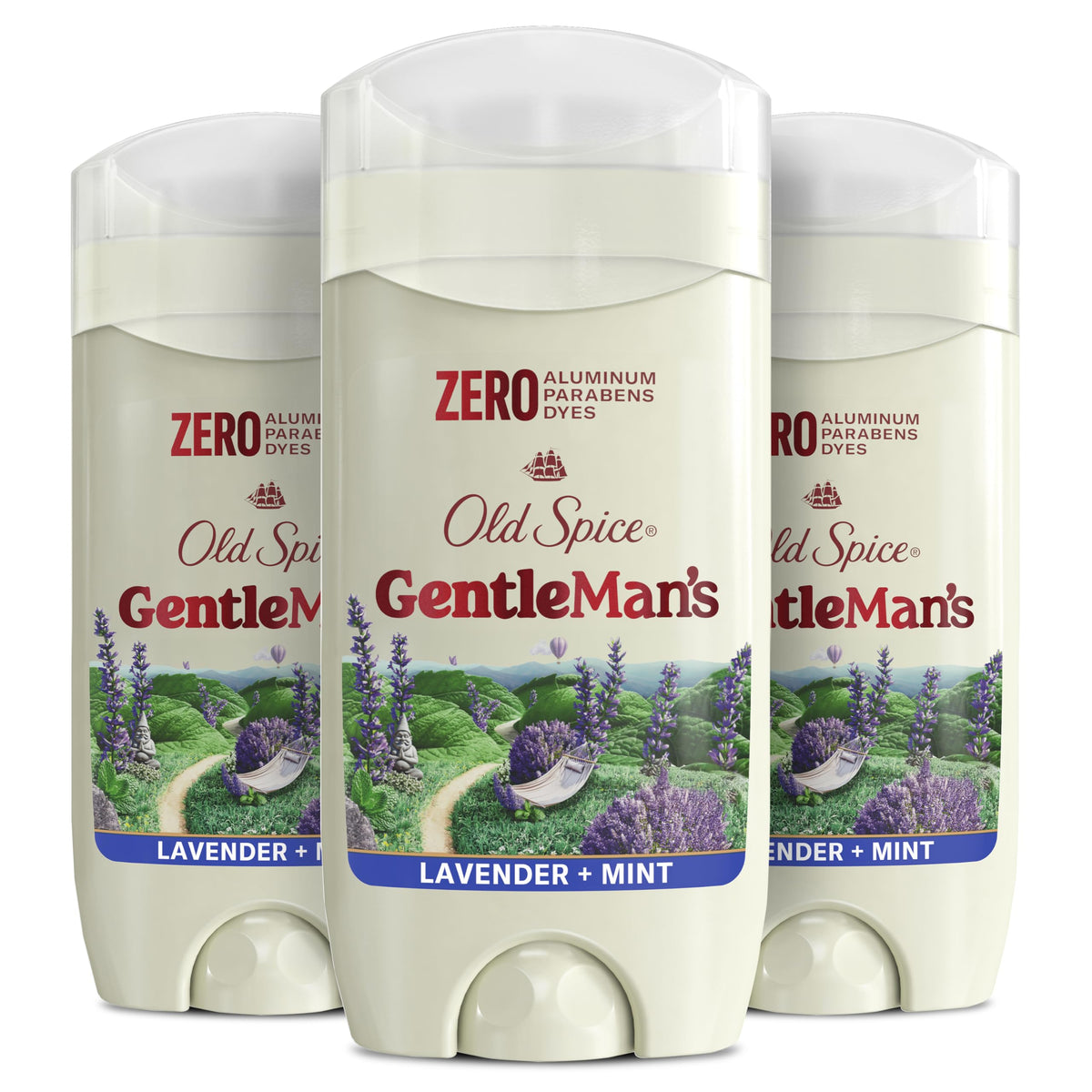 Old Spice GentleMan's Déodorant pack-3 emballage pratique et prêt à l'emploi.
