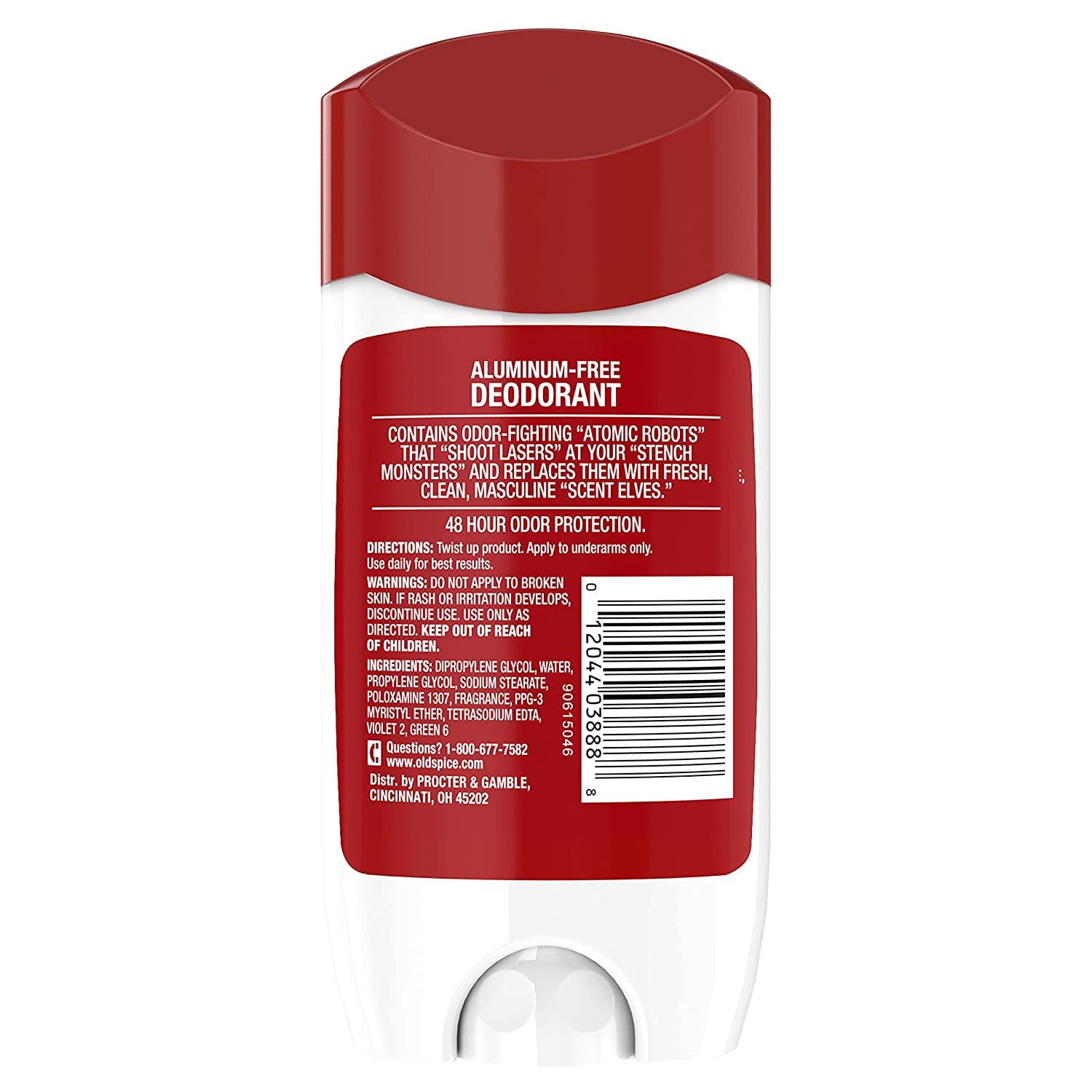 Old Spice High Endurance, baton invisible, application nette sans traces.