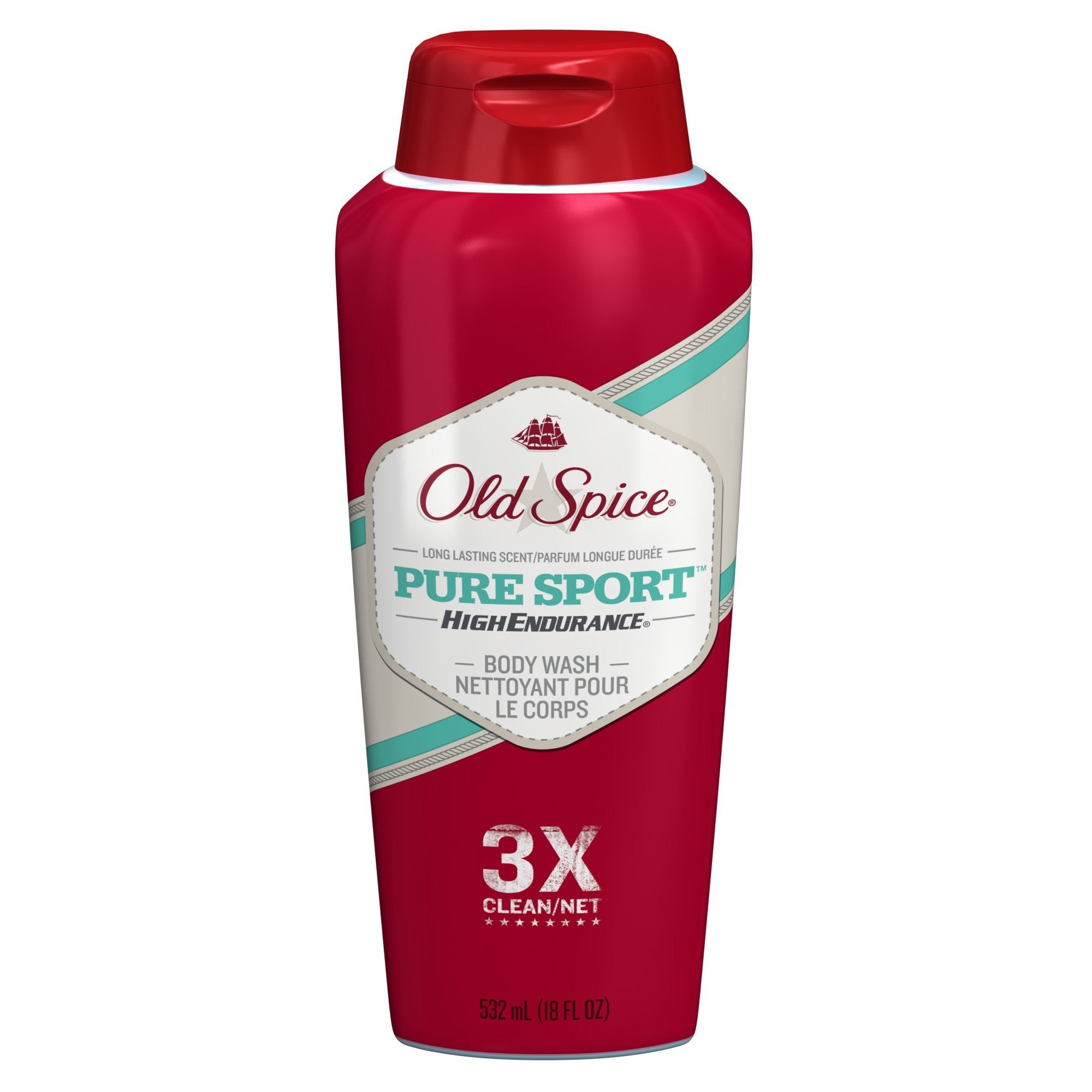 Mousse de douche Old Spice High Endurance Sport Pur, texture généreuse et propreté efficace
