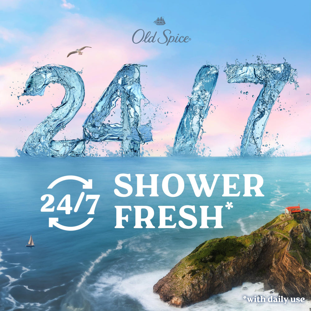 Old Spice brise littorale — parfum frais après la douche