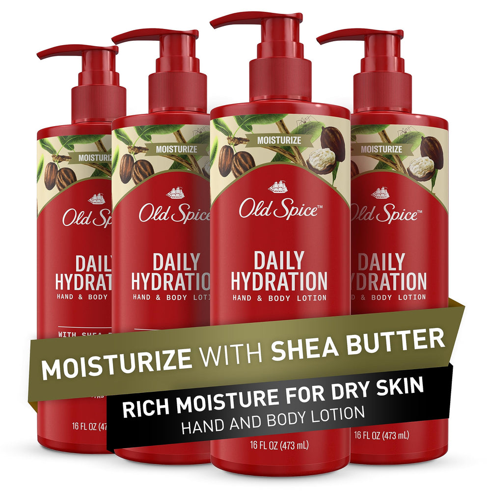 Old Spice lotion hydratation quotidienne pour les mains avec pompe pratique.