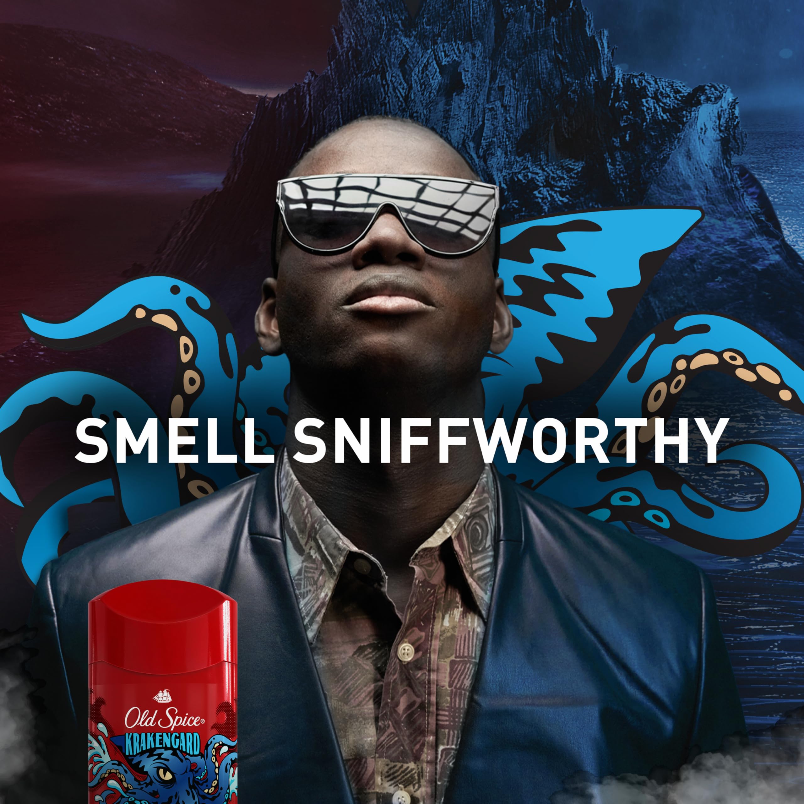 Old Spice Krakengard aroma ocean profond, parfum masculin et rafraîchissant.