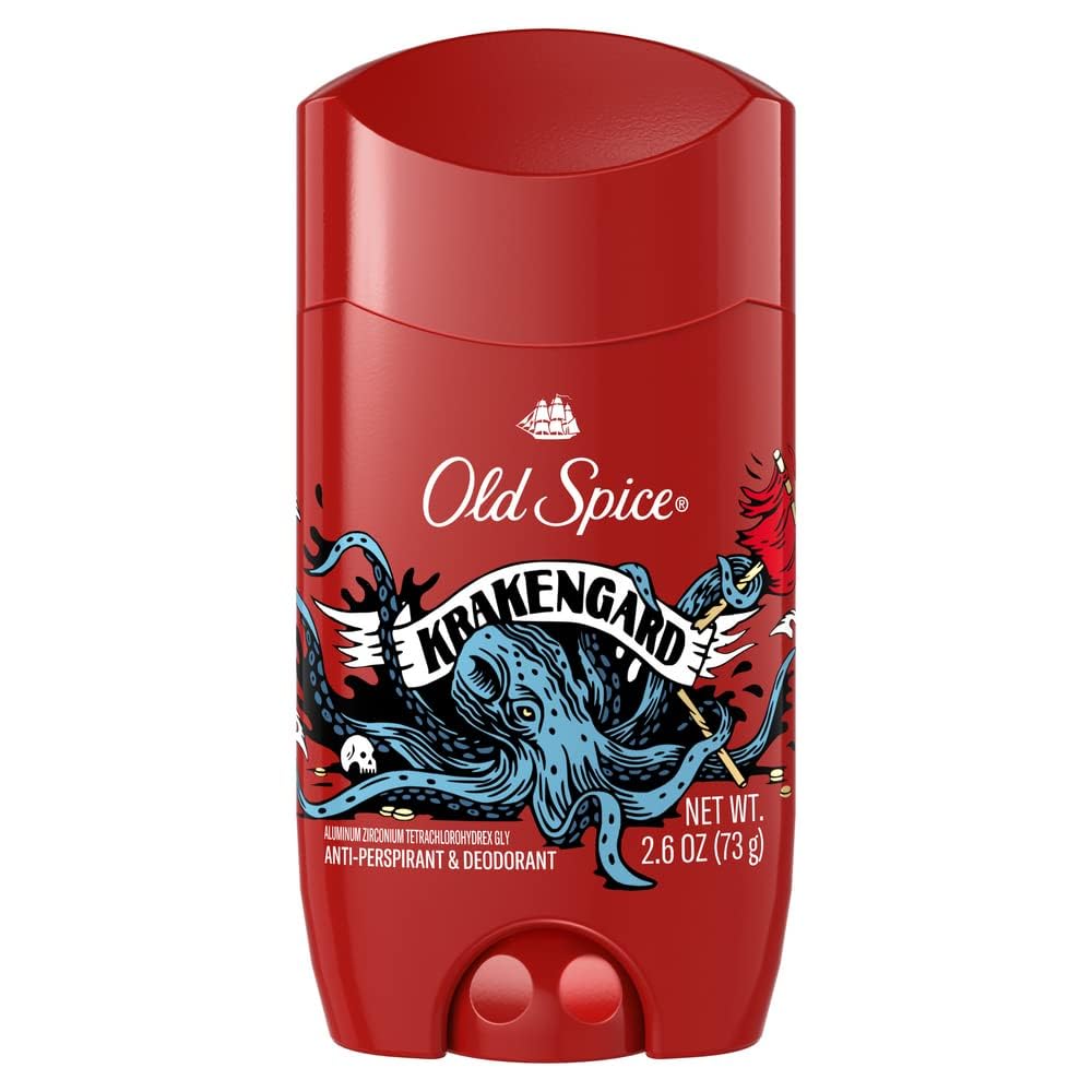 Old Spice Krakengard — bouteille antiperspirant offrant une fraîcheur durable.