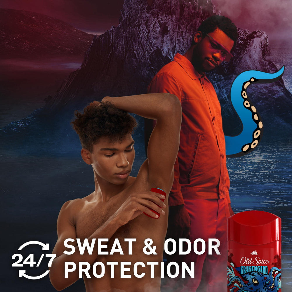 Old Spice Krakengard anti-transpiration offrant une journée sèche et fraîche.