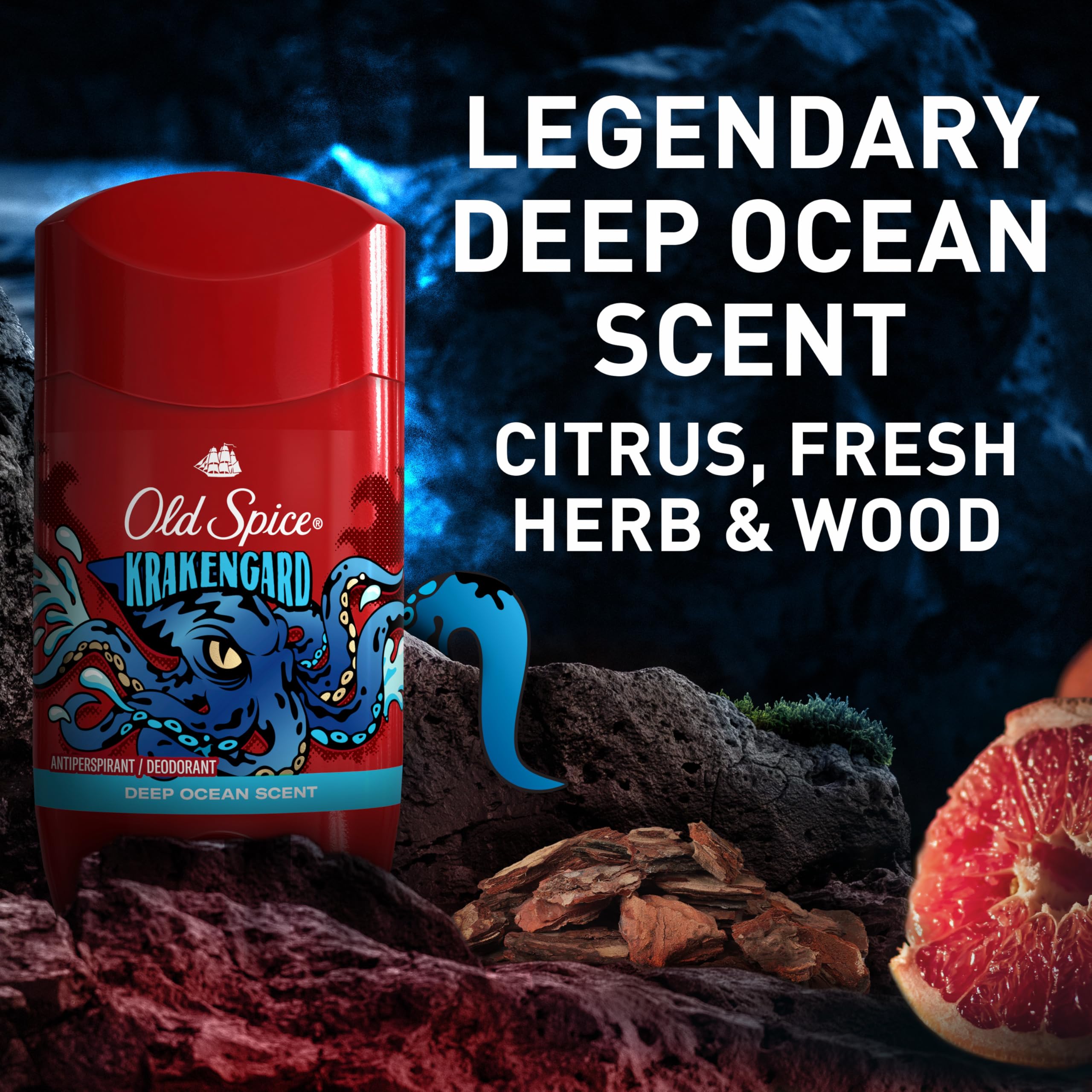 Old Spice Krakengard utilisation quotidienne, parfait pour les activités actives.