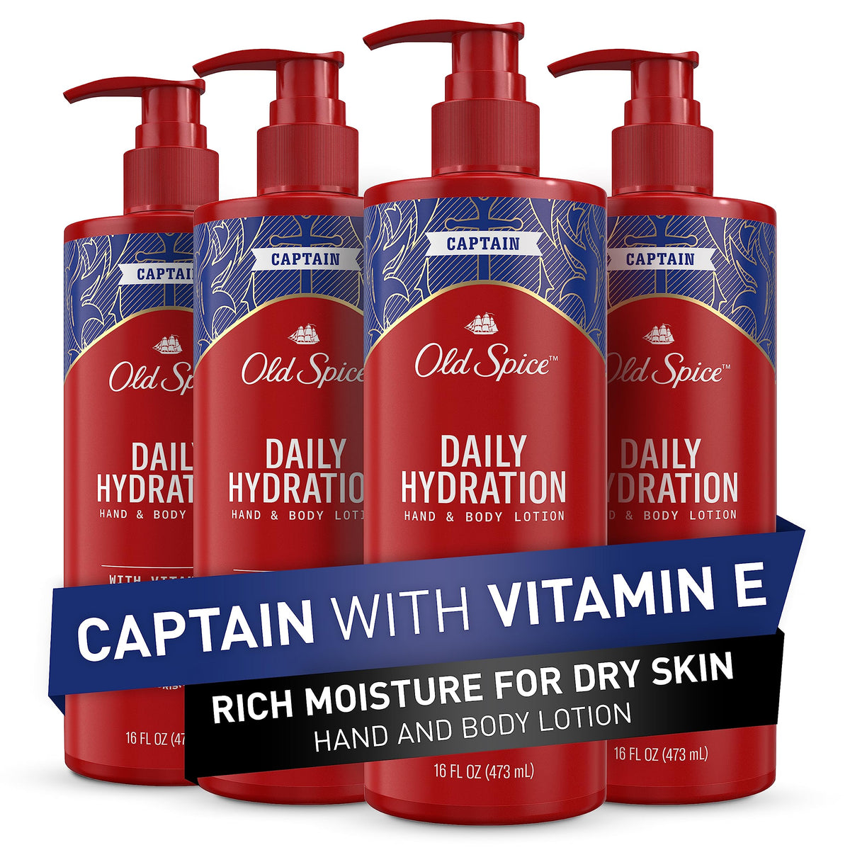 Old Spice Lotion Mains et Corps – hydratation quotidienne pour peau souple et confortable.