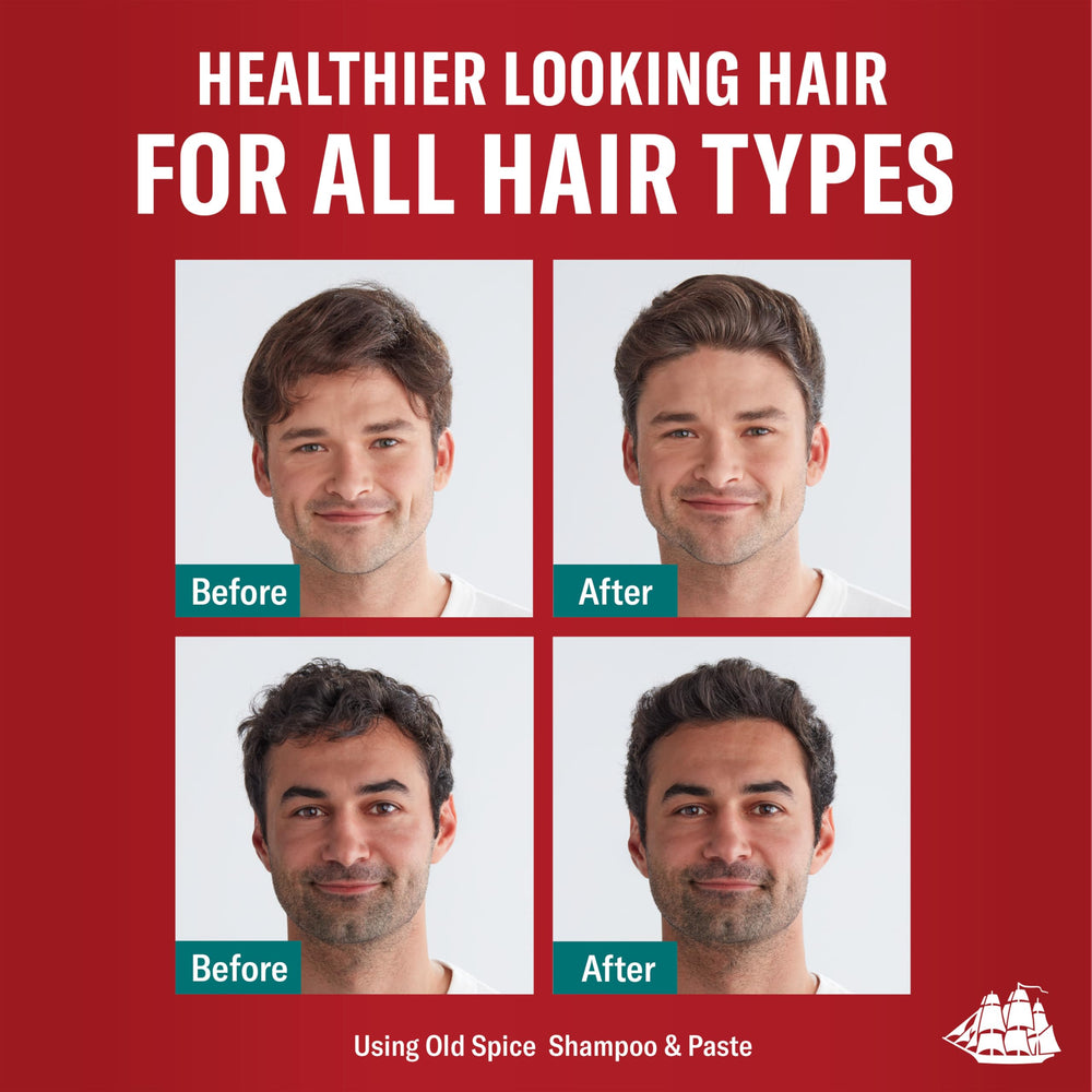 Mains frotant la pâte Old Spice No-Poof Paste pour dispersion uniforme.