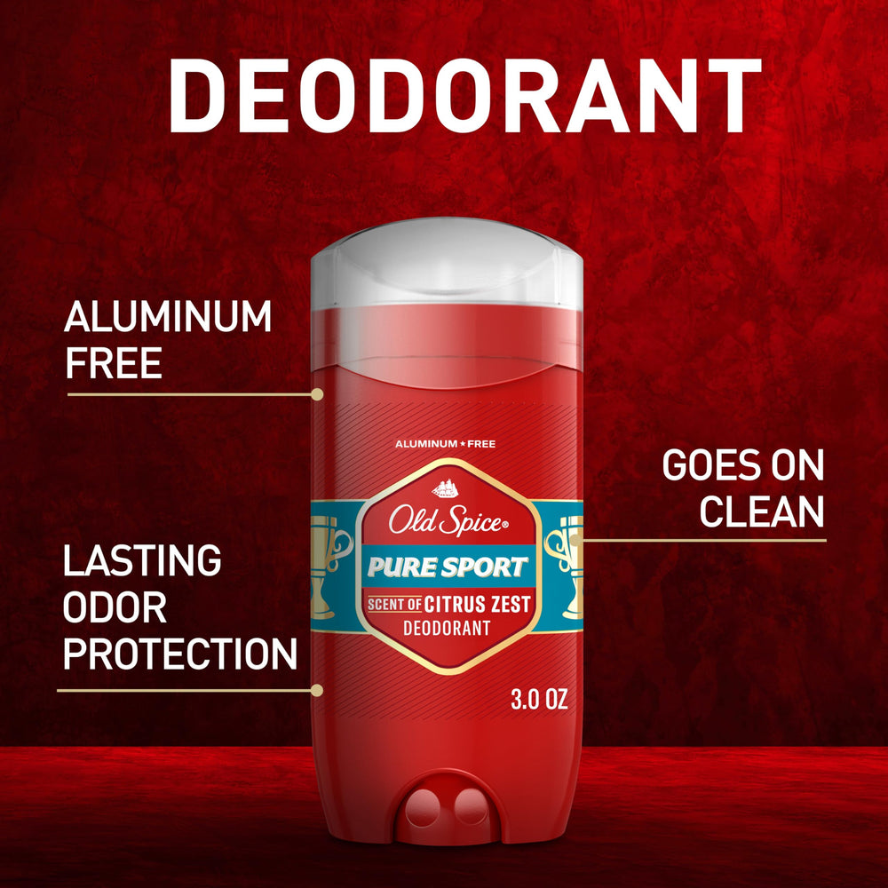 Old Spice Pure Sport déodorant homme stick – application facile et fraîcheur durable.
