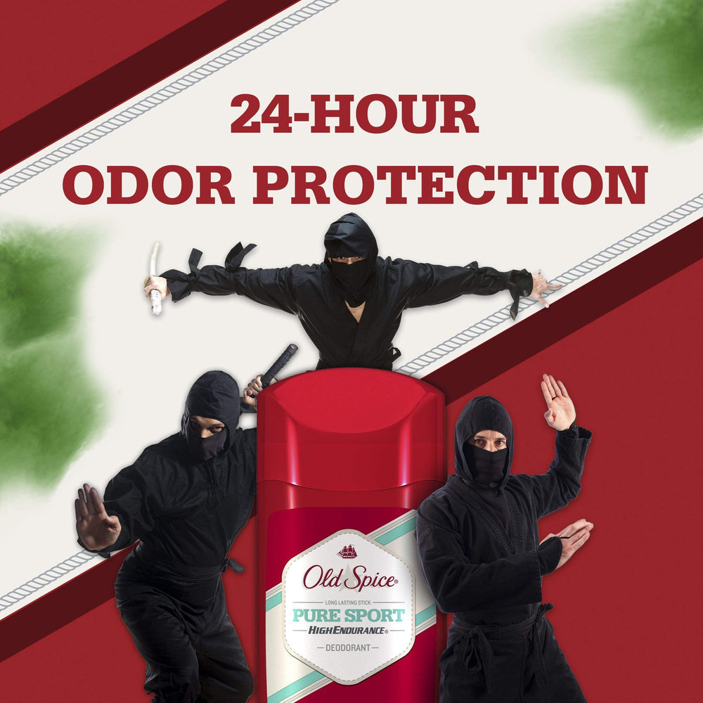 Old Spice Pure Sport ingrédients anti-odeur — efficacité ciblée pour le sport.