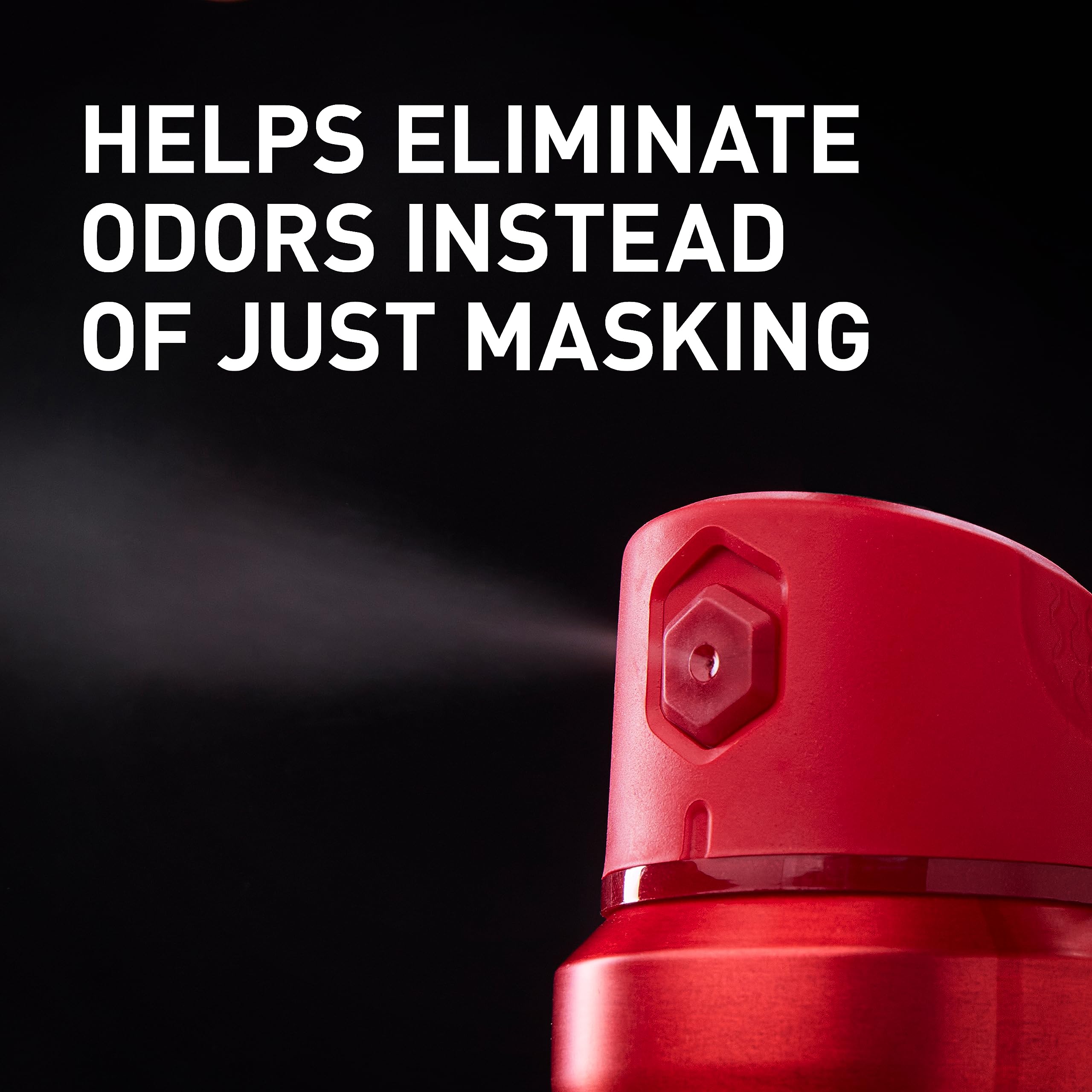 Old Spice Pure Sport Plus spray sec en action, application rapide et fraîche.