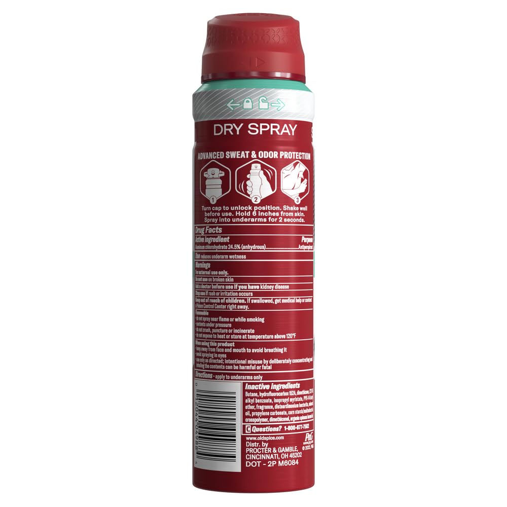 Old Spice offre une application sèche rapide et fraîche.