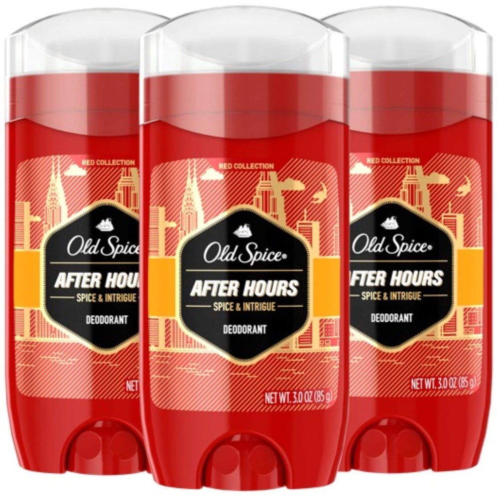 Old Spice Red Collection Après-Heures Déodorant-Bouteille vue de face, parfum citron-vert frais et fraîcheur durable.