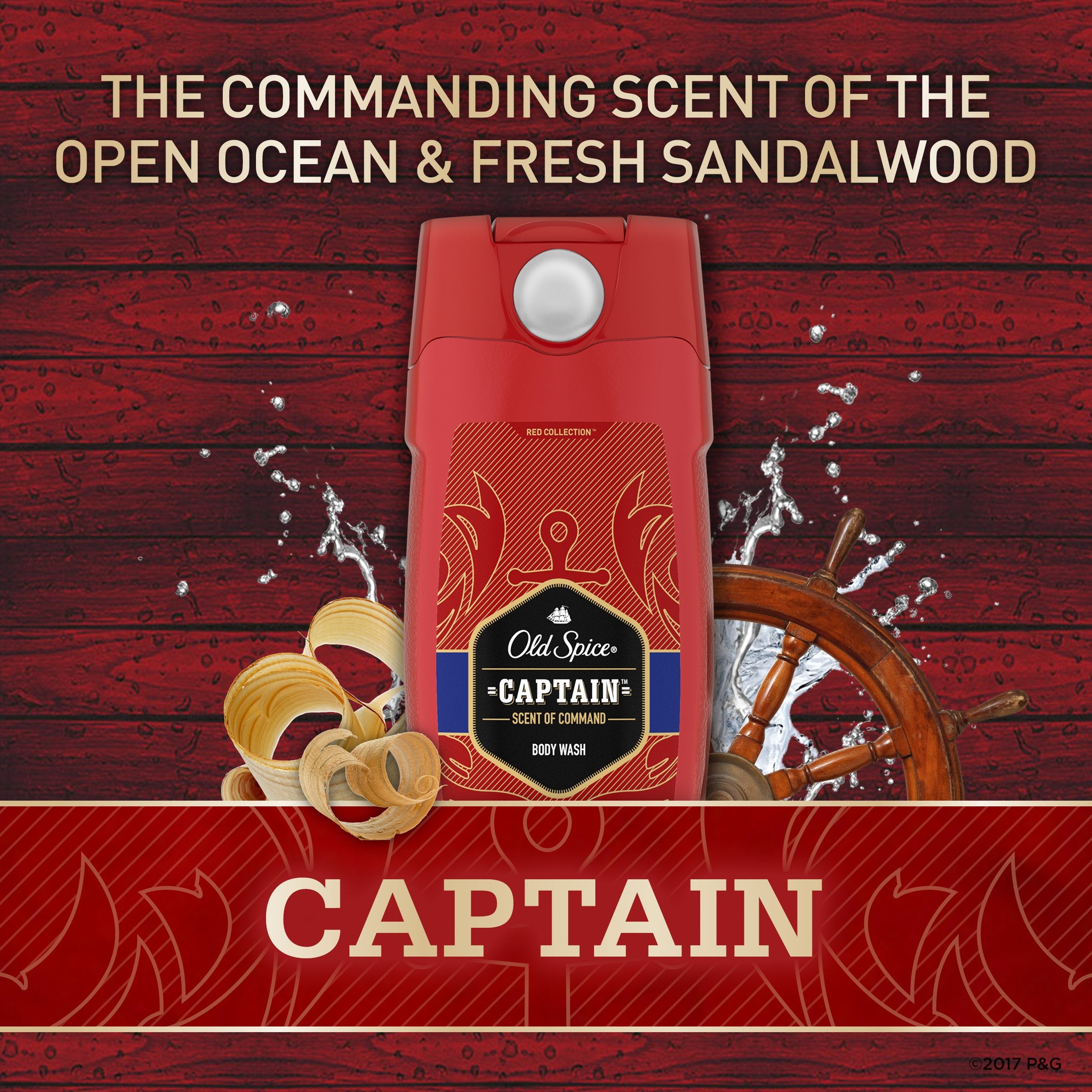 Old Spice Capitaine gel douche, format pratique pour voyage