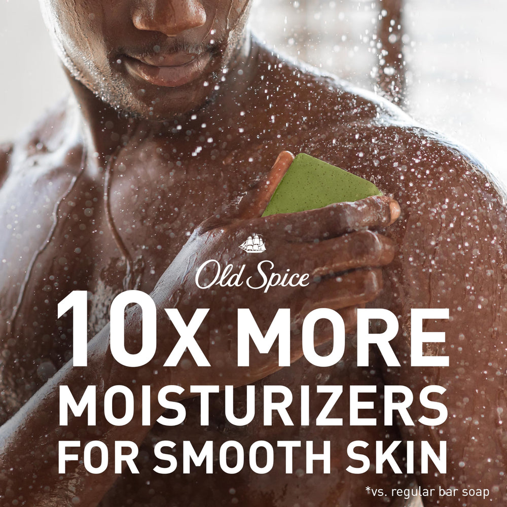 Old Spice Savon-barre Off the Grid mousse riche: texture douce et hydratante.