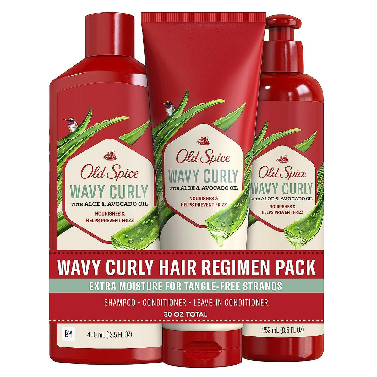 Shampoing Old Spice: bouteille pour cheveux bouclés hydratés et démêlés.