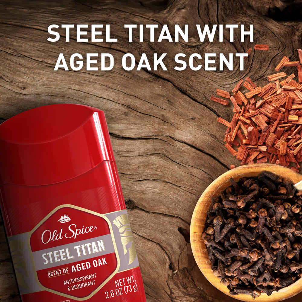 Old Spice Steel Titan, protection longue durée adaptée au mode actif.