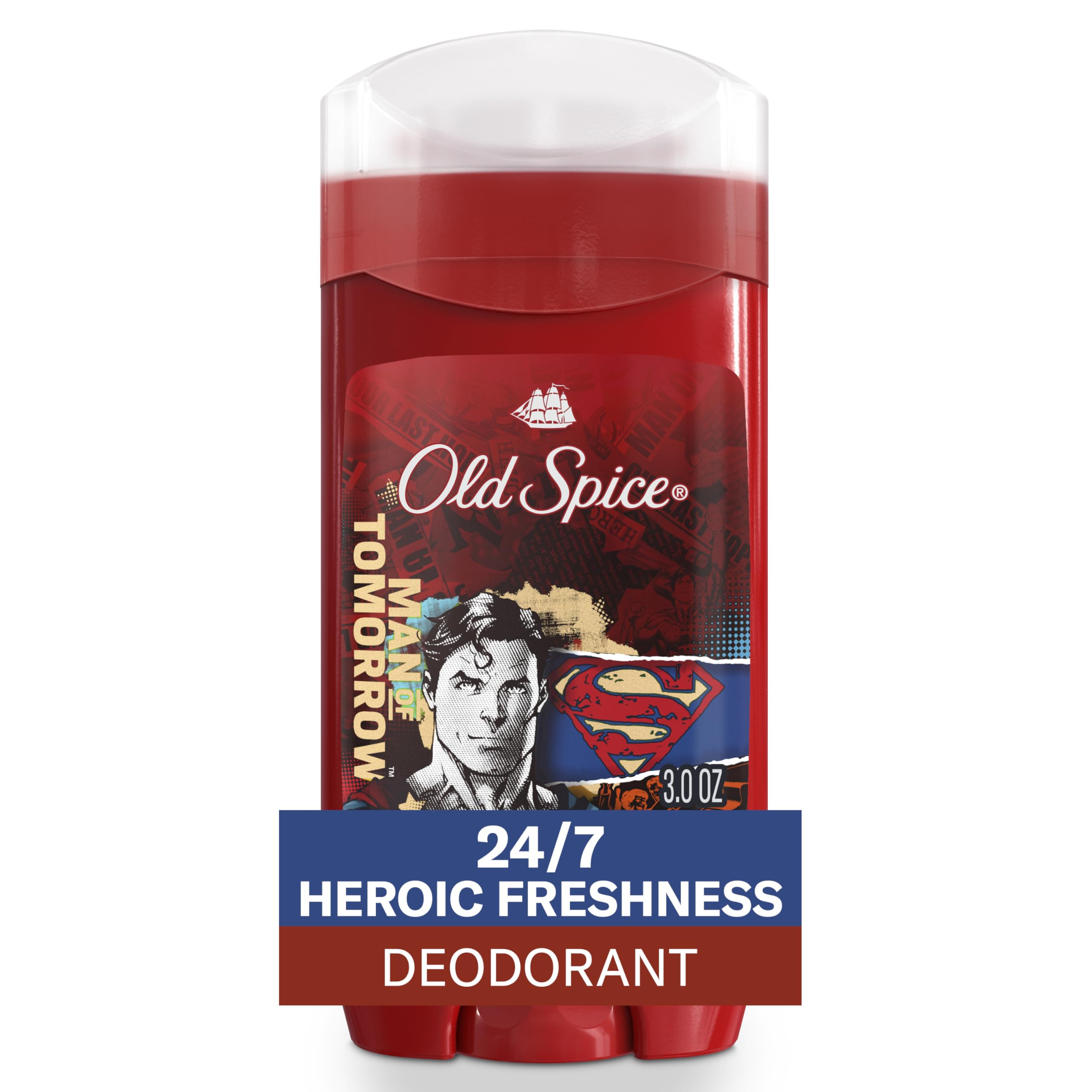 Old Spice Superman bâton déodorant – apparence moderne et protection durable.