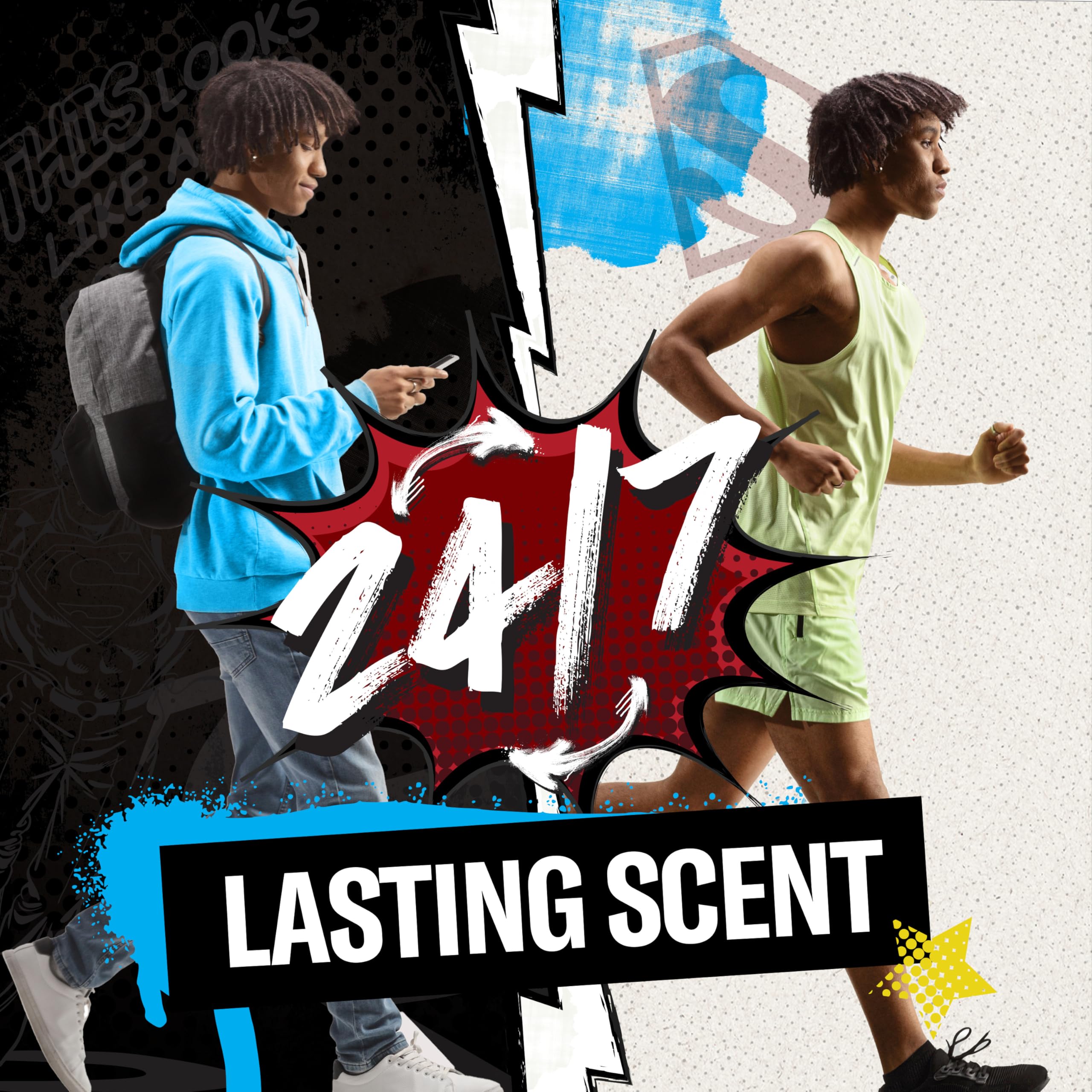 Old Spice Superman protection 24/7 contre les odeurs et la transpiration.
