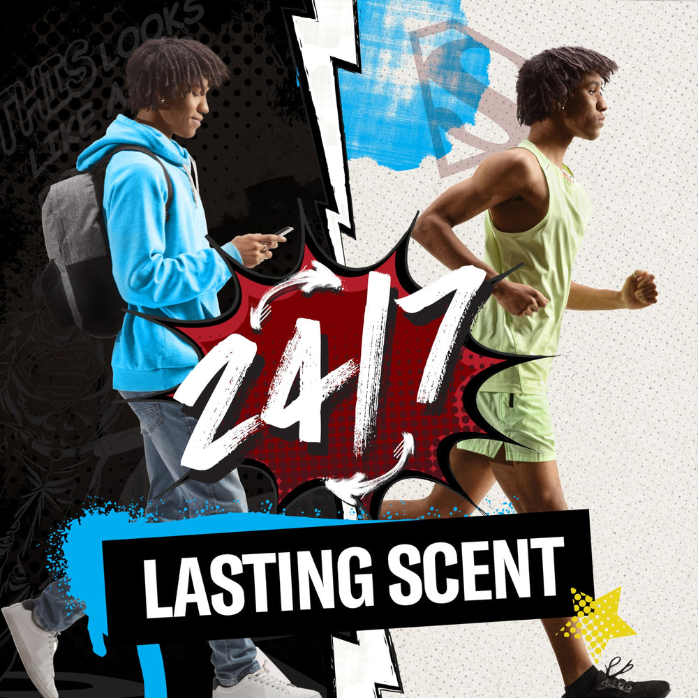 Old Spice Superman protection 24/7 contre les odeurs et la transpiration.