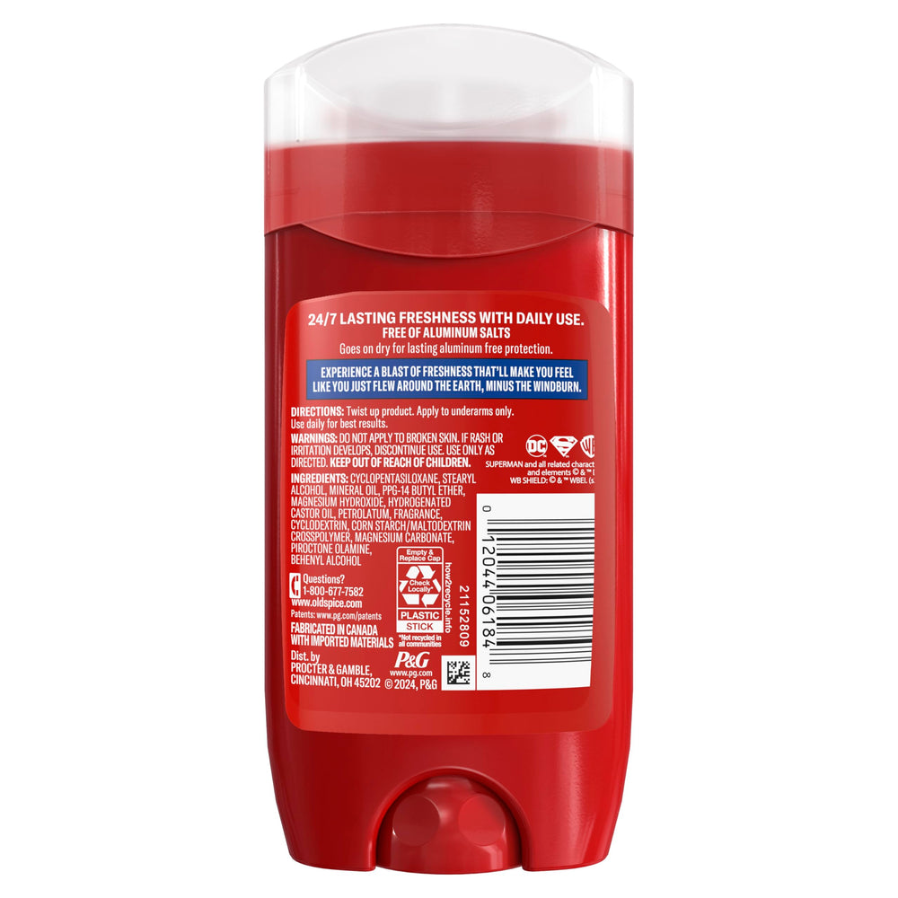 Old Spice Superman routine quotidienne – complète avec gel douche et spray.