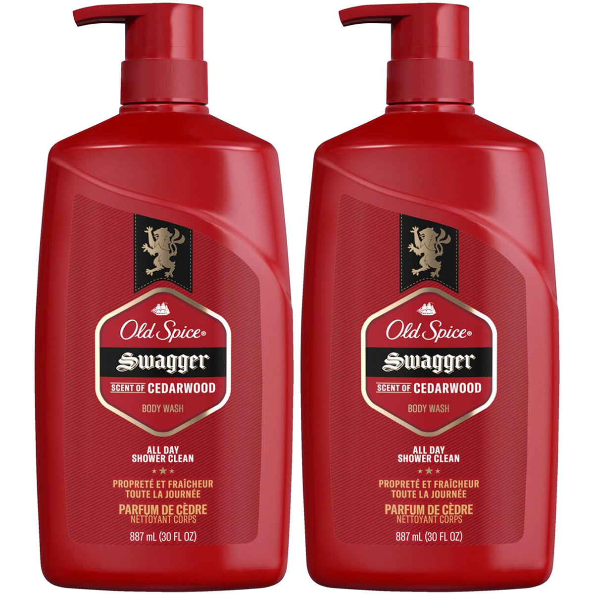 Old Spice Swagger—bouteille-pour, hydratation efficace et parfum citron-lime pour la douche.