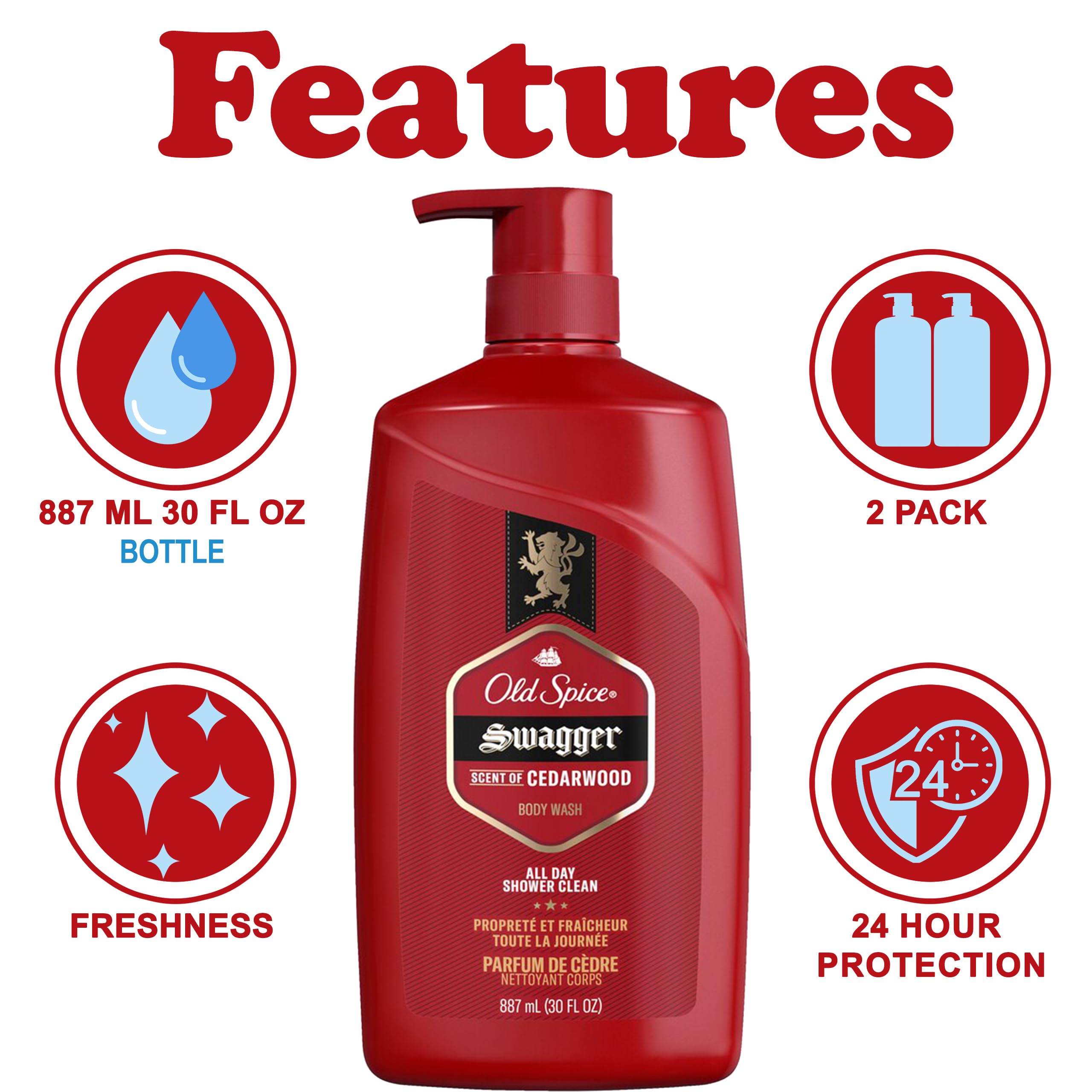 Old Spice Swagger, texture-gel: mousse fraîche pour une douche rapide et énergisante.