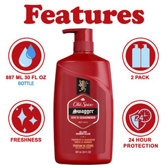 Old Spice Swagger, texture-gel: mousse fraîche pour une douche rapide et énergisante.