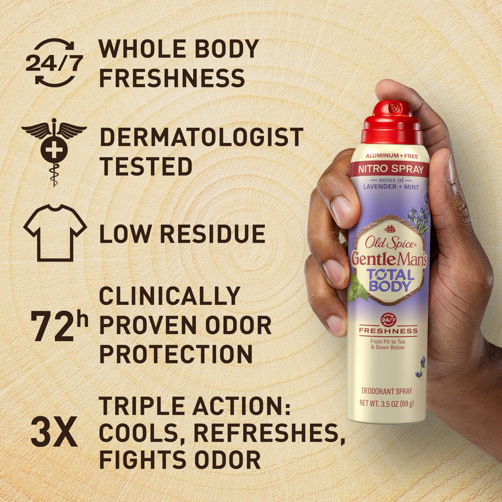 Old Spice Total Body Déodorant – emballage élégant et design masculin