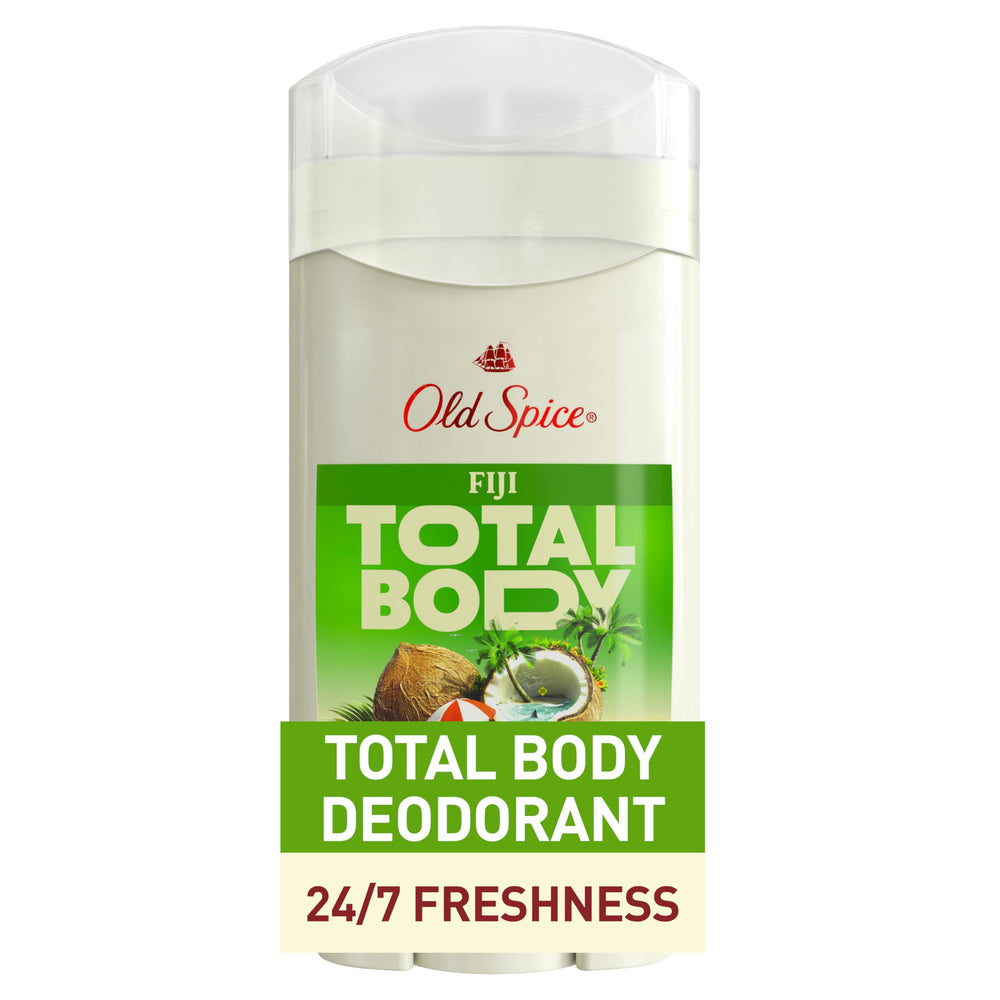 Old Spice Total Body Déodorant Fiji : bouteille prête pour usage sur tout le corps.