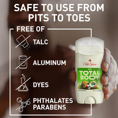Old Spice sans aluminium : formule légère pour tout le corps.