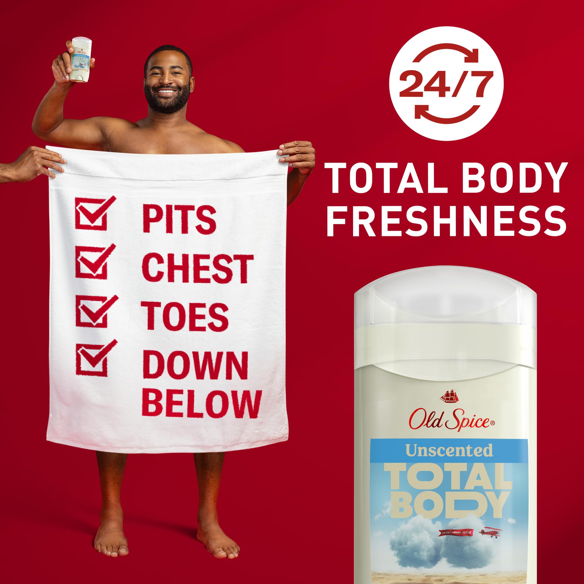 Old Spice Tout-Corps Déodorant glide fluide pour une application facile.