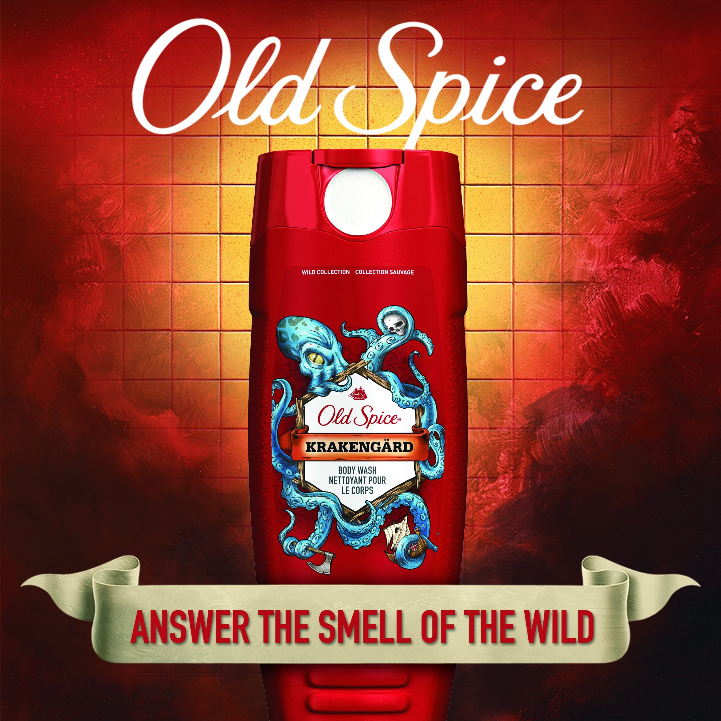 old-spice-wild-mousse-lavante, texture riche pour une propreté agréable.