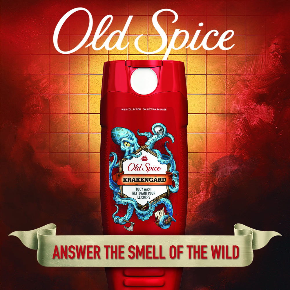 old-spice-wild-mousse-lavante, texture riche pour une propreté agréable.