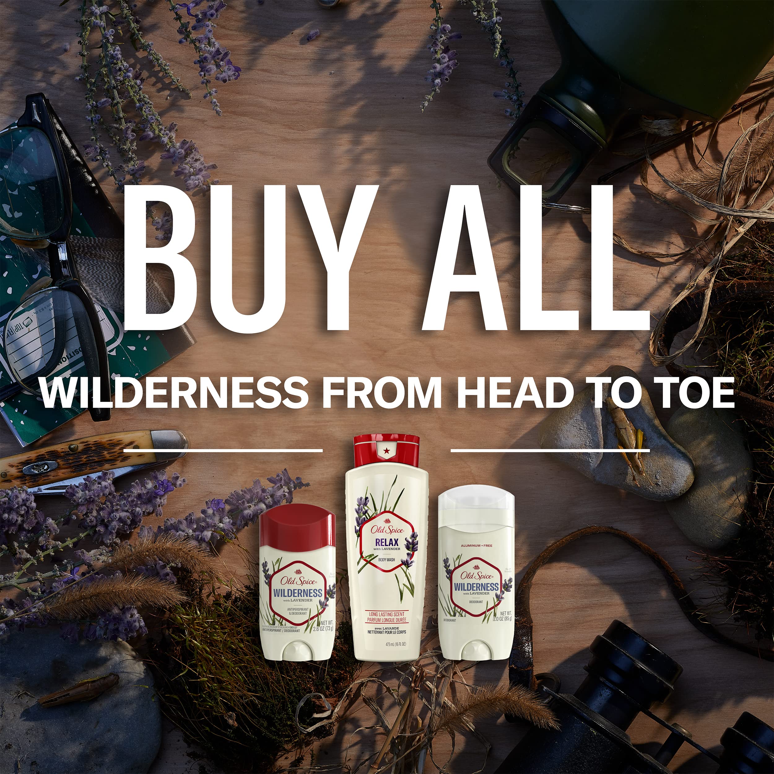 Old Spice Wilderness - Ambiance plein air, idéal pour hommes actifs et aventureux.