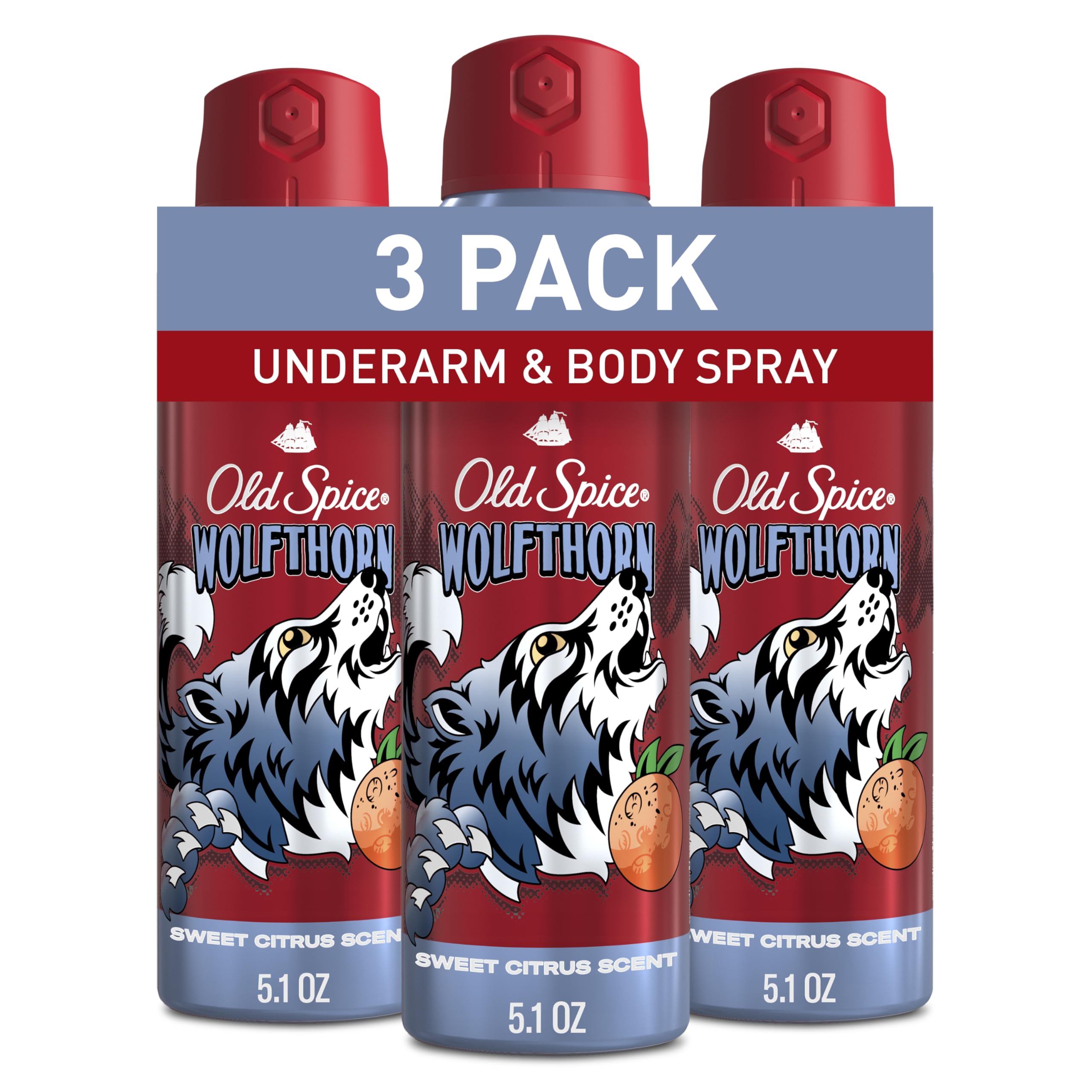 Old Spice Wolfthorn : bouteille spray, fraîcheur durable pour la journée.