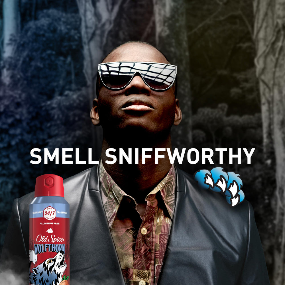 Old Spice Wolfthorn : formule sans aluminium pour rester frais au quotidien.