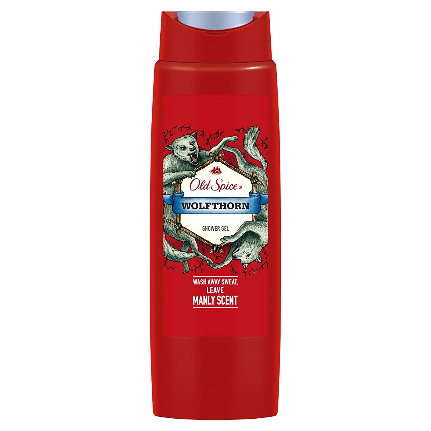 Old Spice Wolfthorn Gel Douche: flacon élégant, pour peau douce et sensation rafraîchissante