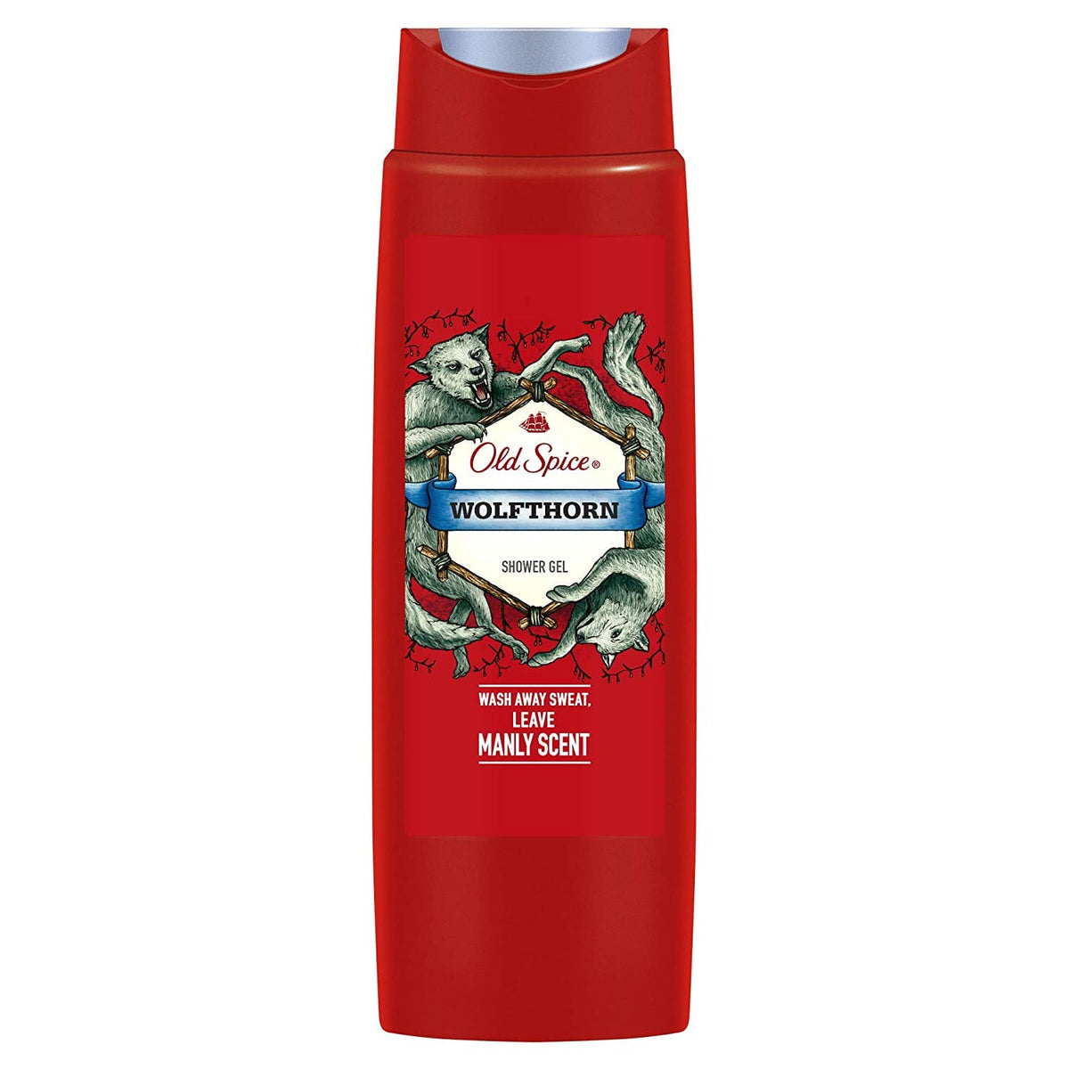 Old Spice Wolfthorn Gel Douche: flacon élégant, pour peau douce et sensation rafraîchissante