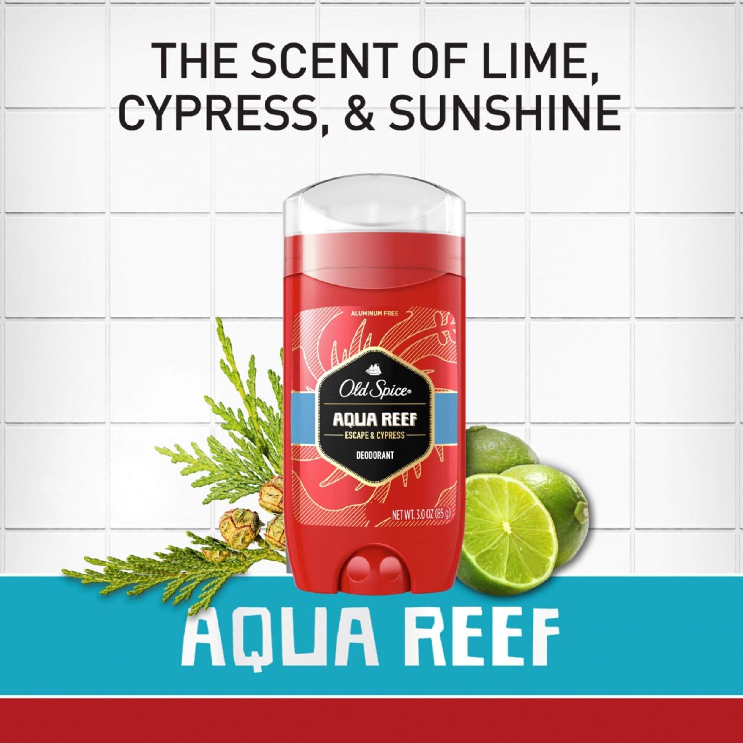 Old Spice Pure Sport – zone rouge Aqua Reef, parfum vivifiant.