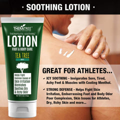 Oleavine Tea Tree Lotion with menthol cooling effect on tired skin