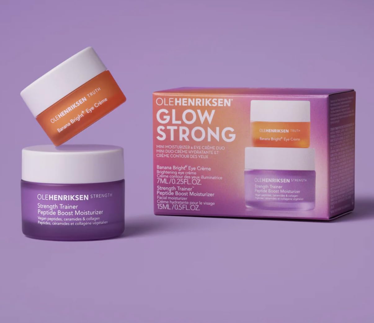 Routine rapide avec les miniatures hydratantes Ole Henriksen.