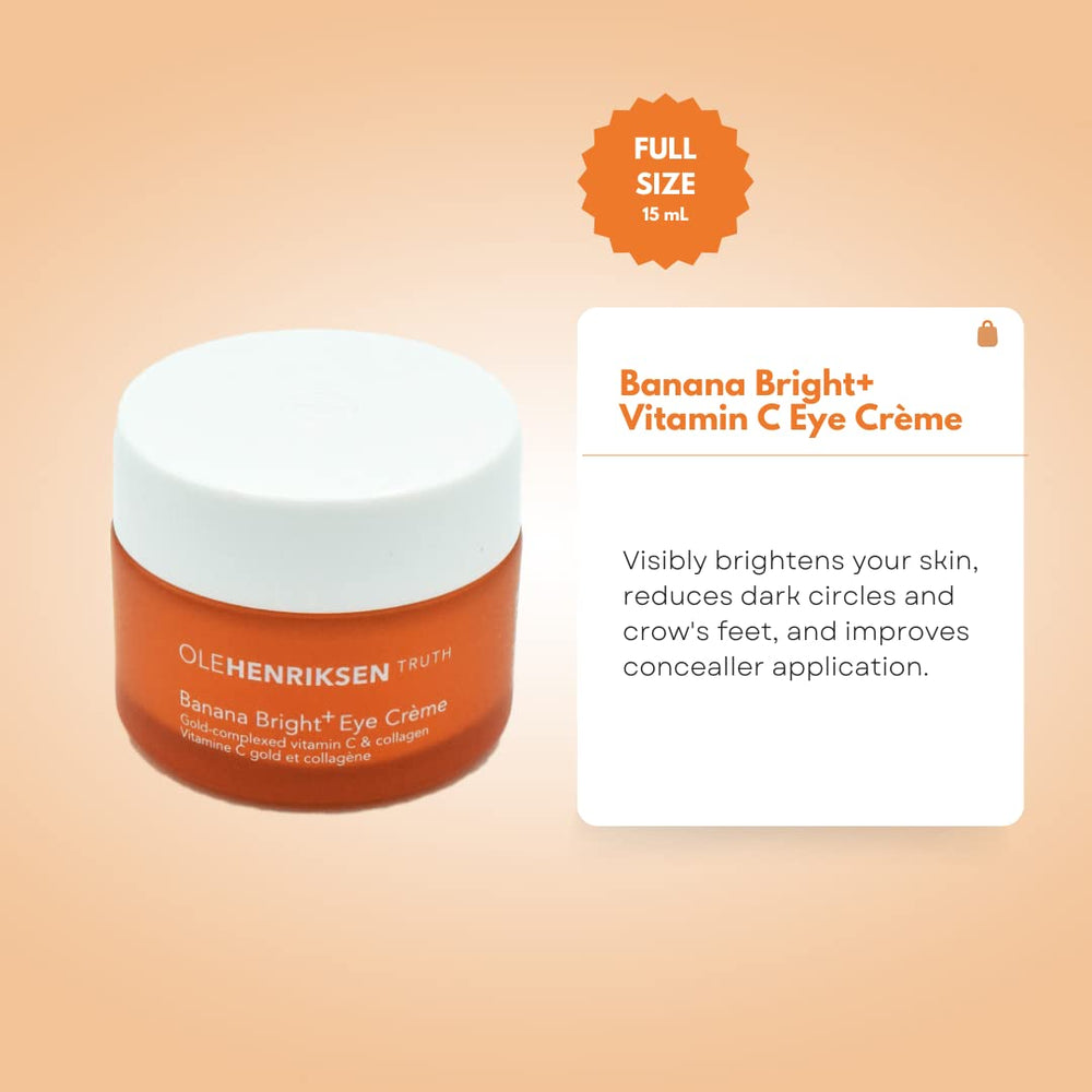 Tube de Banana Bright Eye Crème, texture légère parfaite pour le contour.