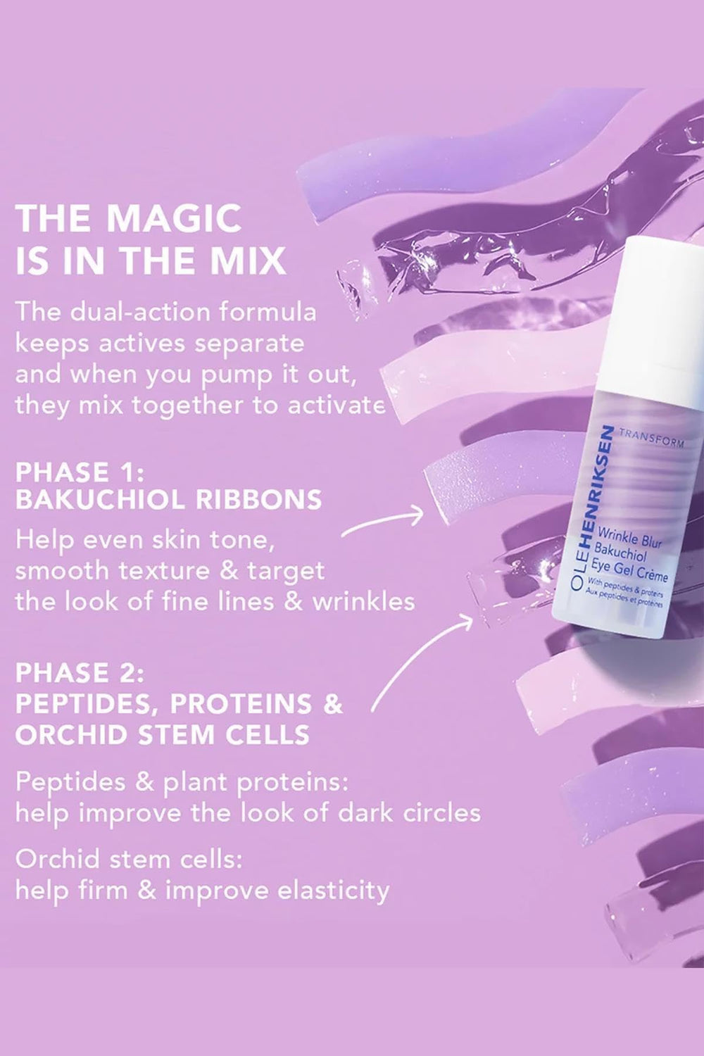 Application quotidienne du Ole Henriksen Wrinkle Blur Bakuchiol Contour des Yeux, matin et soir.