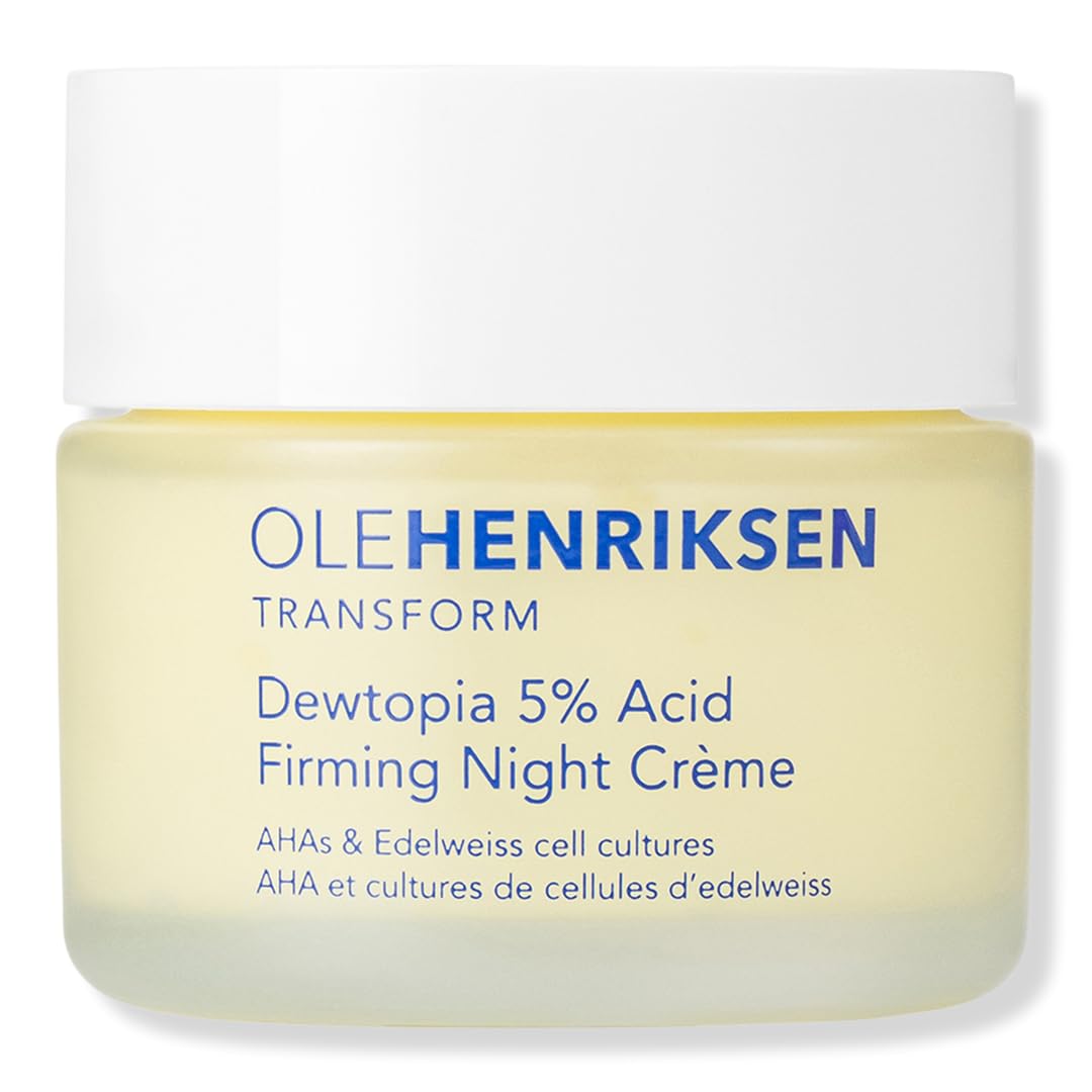 Dewtopia 5% AHA d OLEHENRIKSEN, crème nuit exfoliante pour peau plus lisse au réveil