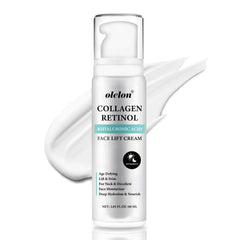 OLELON Crème Lift Visage et Cou montrant la texture légère et l’hydratation immédiate
