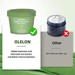 OLELON Masque Bulle Purification des pores révélant une peau plus claire.